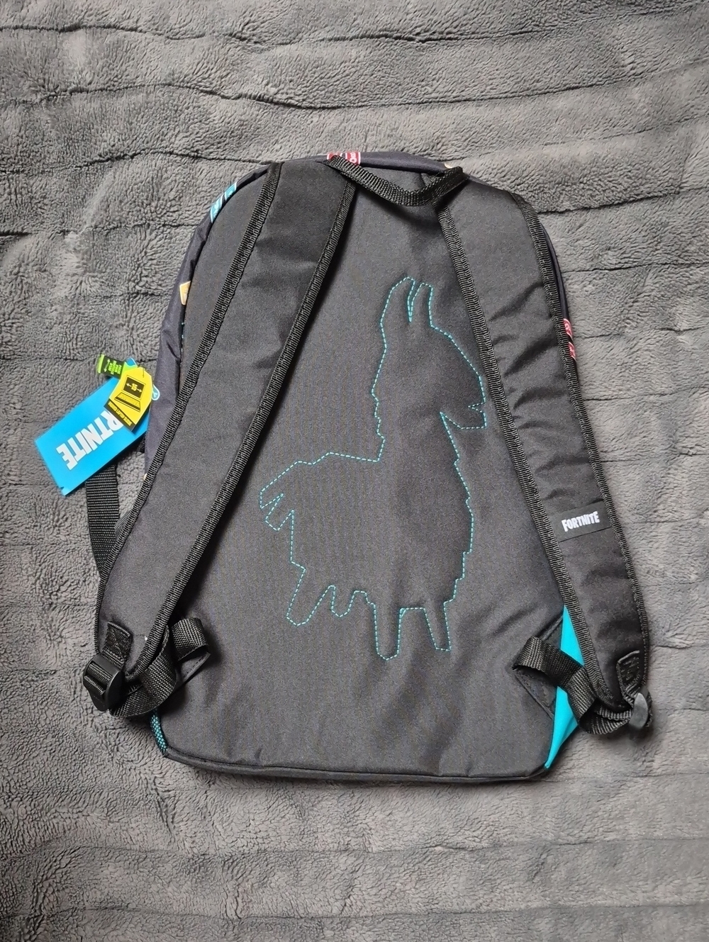 Fortnite Signify Teal Backpack W Waterbottle Pocket & Laptop Sleeve, New W Tags - Picture 8 of 15